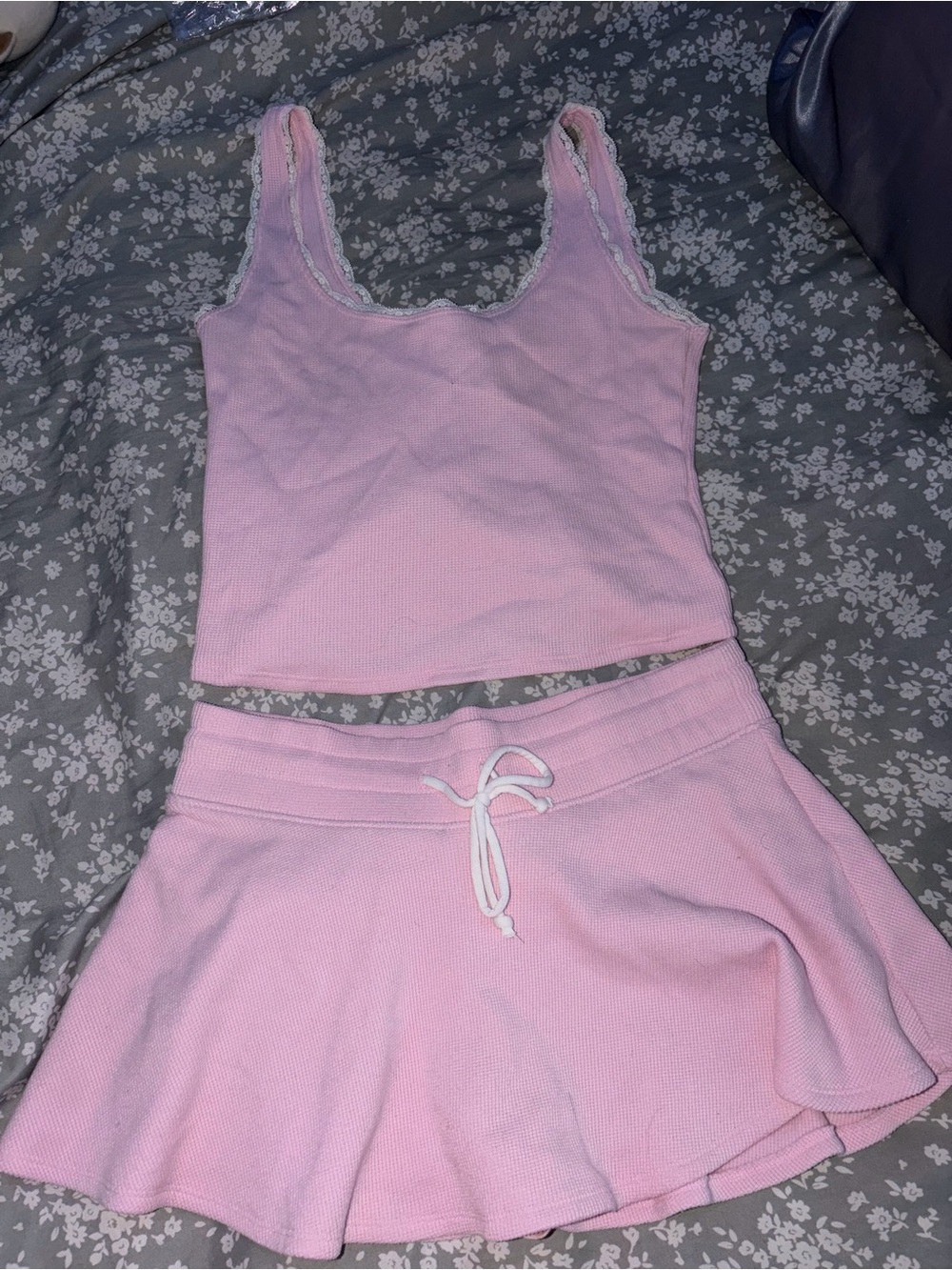 Pink Knit Tank and Skirt Set gilly hicks/hollister